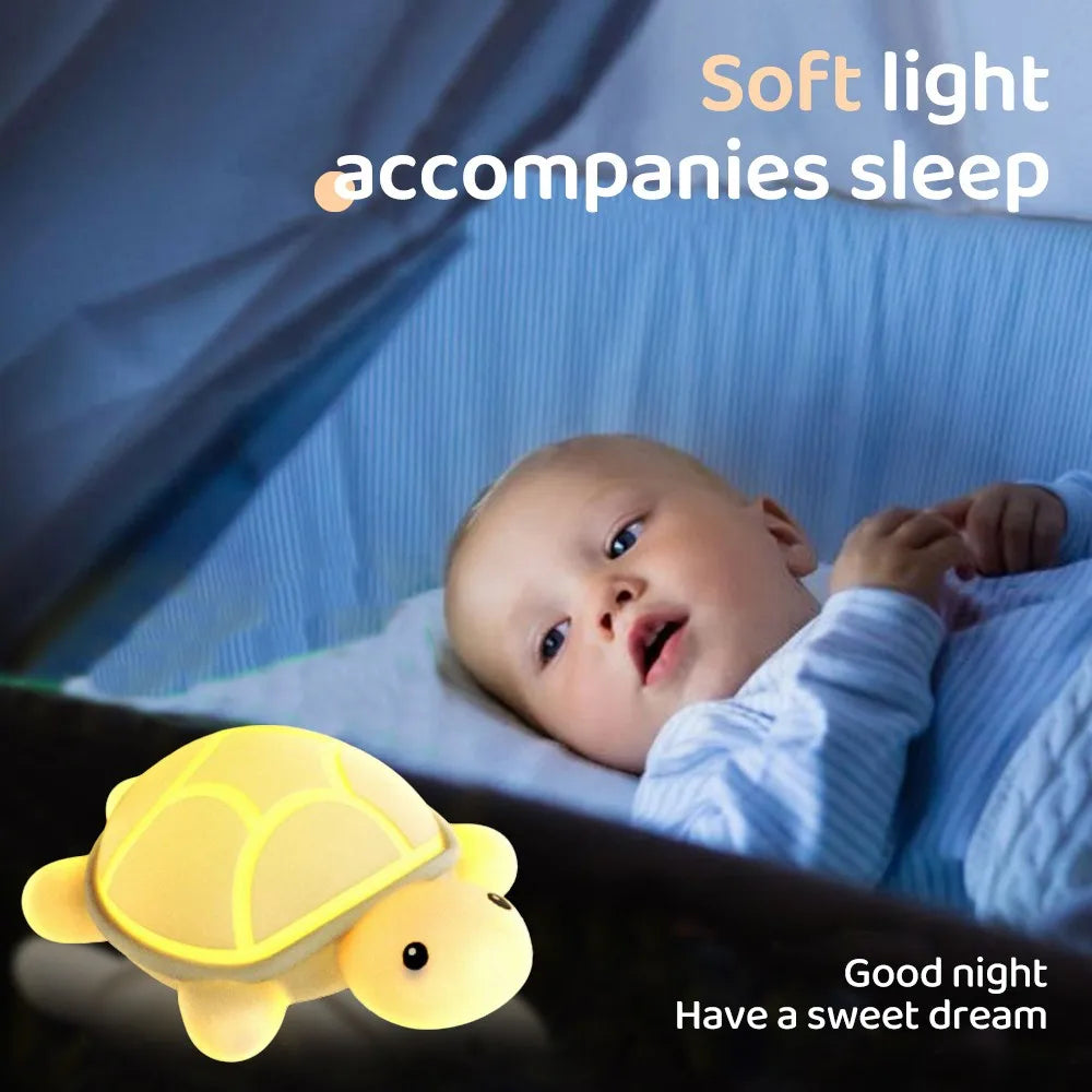 TurtlyGlow – Colourful Silicone Turtle Night Light