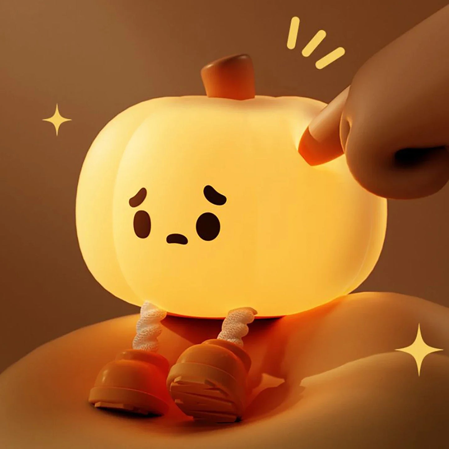 PumpkyGlow – Soft Silicone Pumpkin Night Light