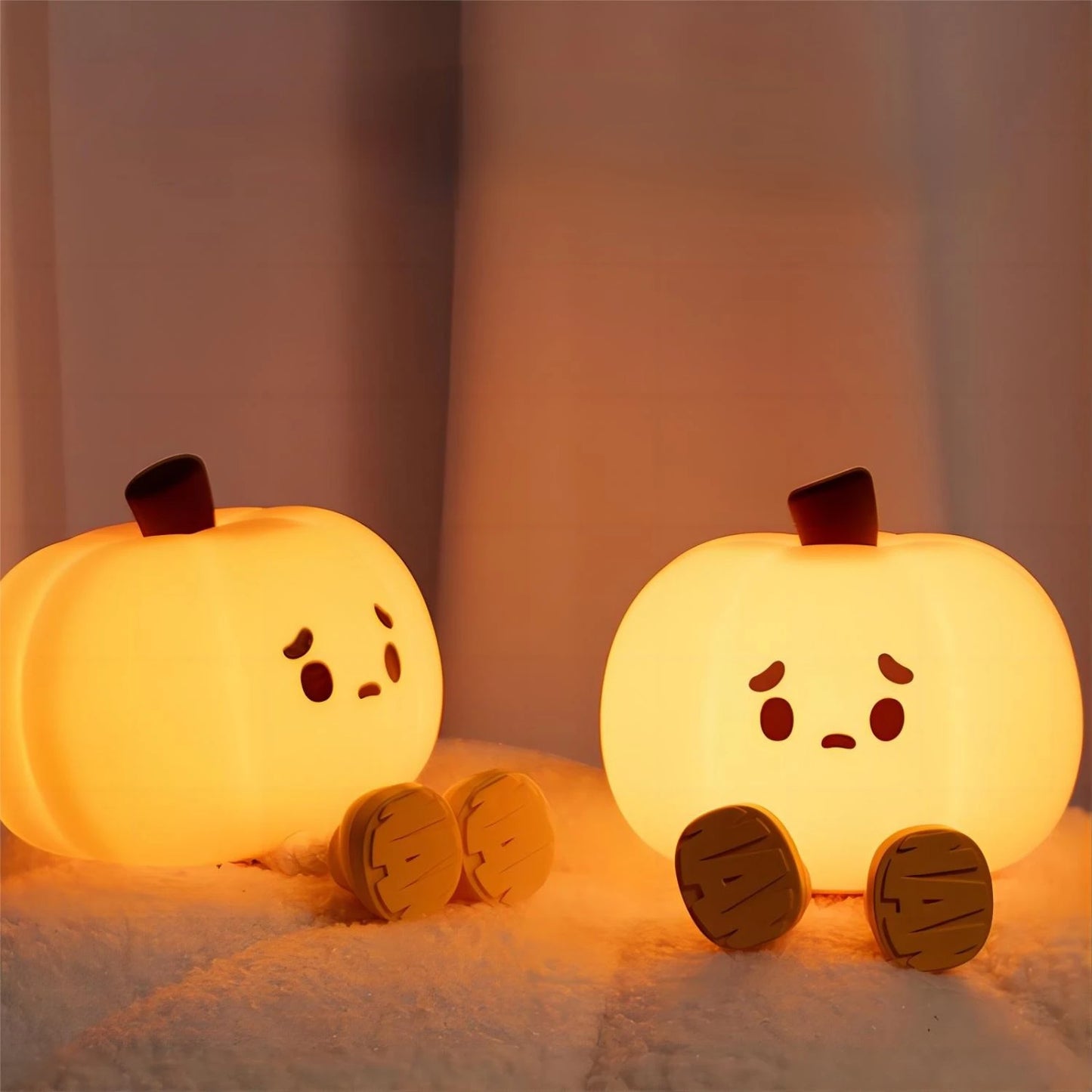 PumpkyGlow – Soft Silicone Pumpkin Night Light
