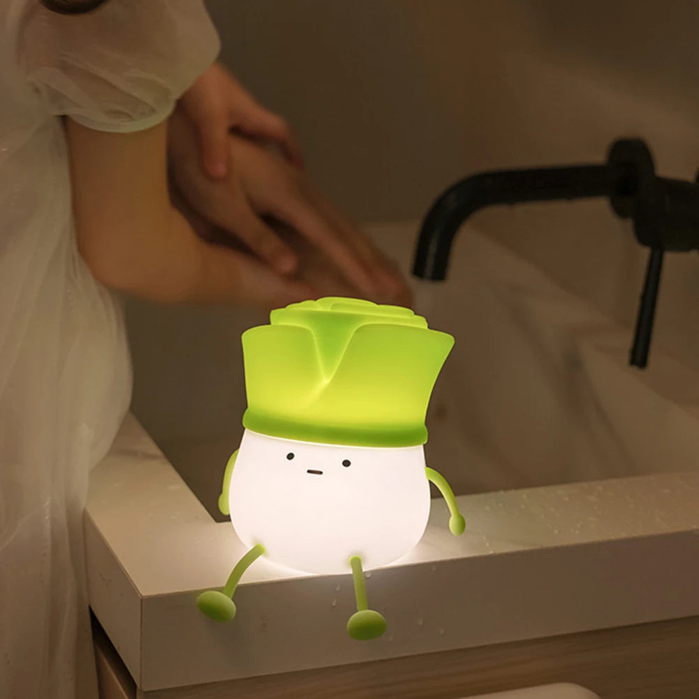 ChiveCharm – Cute Chives Silicone Night Light