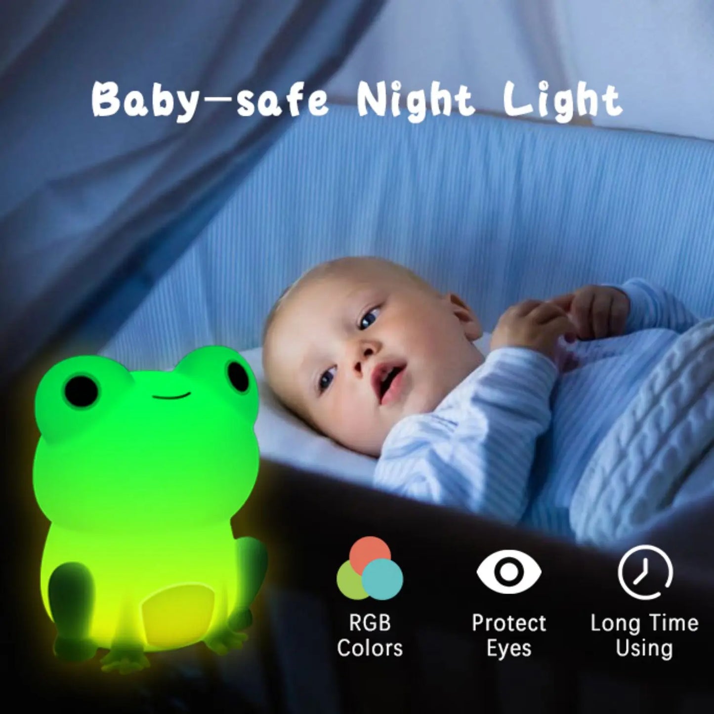FroggleLight – Colourful Silicone Frog Night Lamp