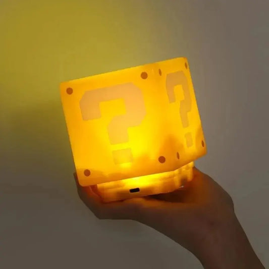 PowerUp Brick – LED Question Mark Night Light with Sound Tap for light.