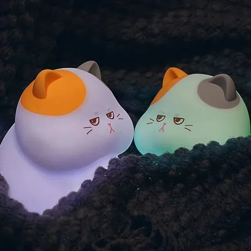 Cat Silicone Night Light – Soft Glow LED Lamp
