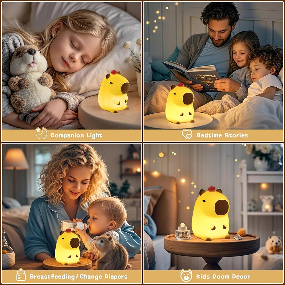 CappyGlow – Silicone Capybara Night Light