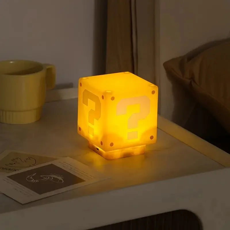 PowerUp Brick – LED Question Mark Night Light with Sound Tap for light.