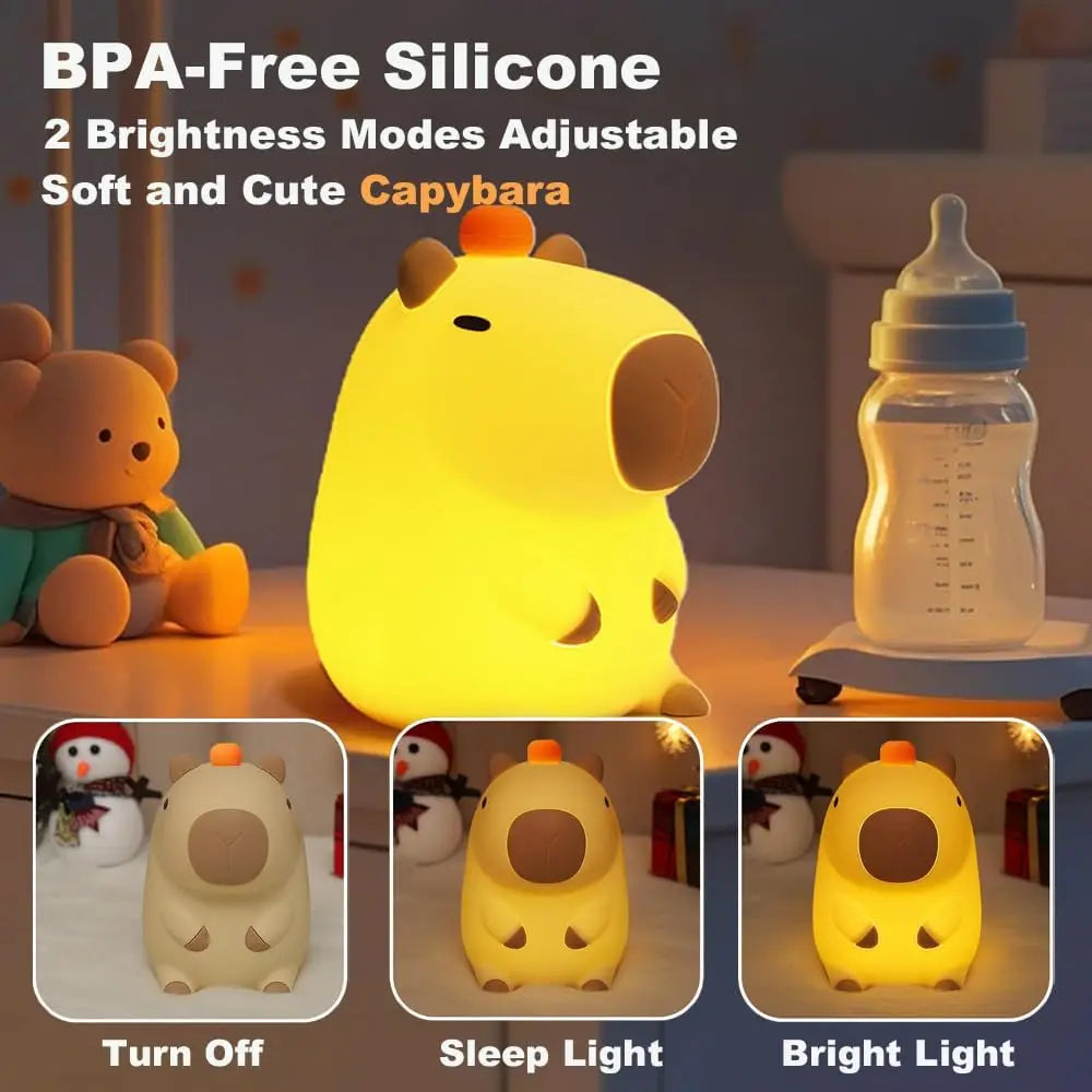 CappyGlow – Silicone Capybara Night Light