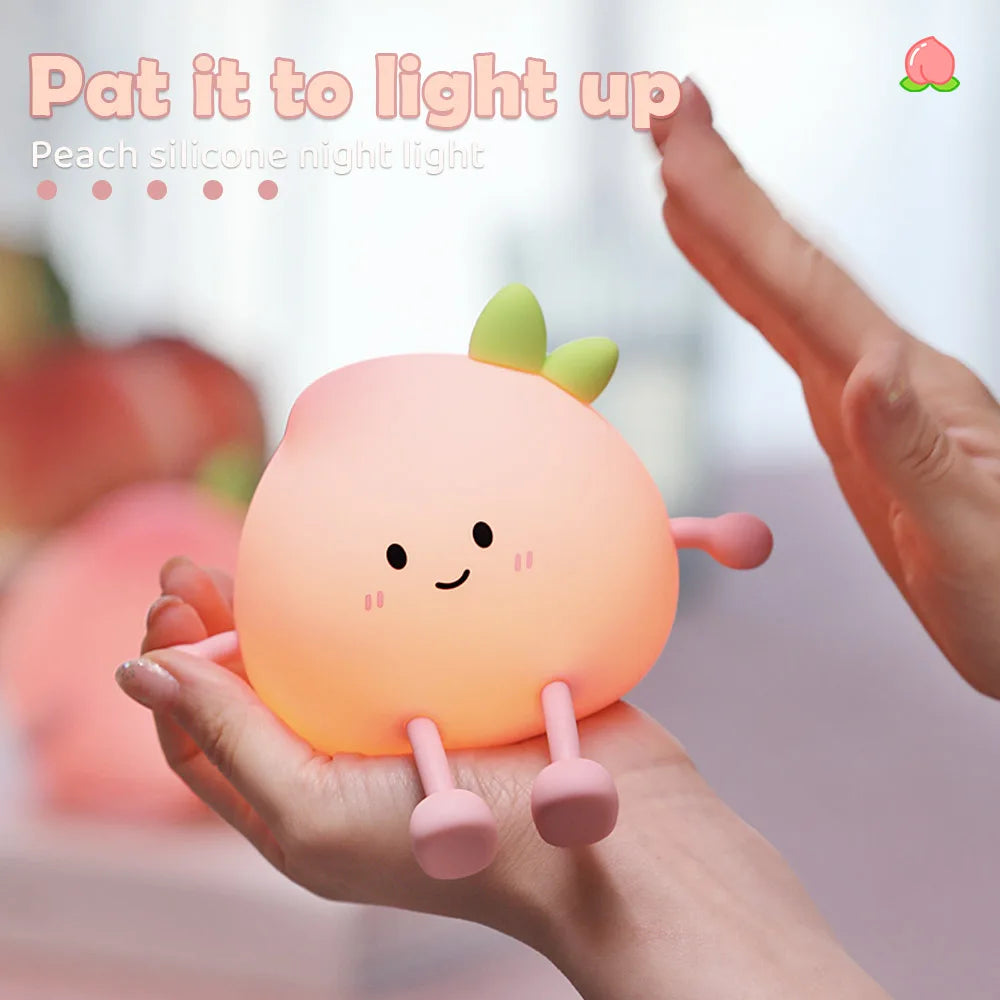 PeachGlow – Rechargeable Colour-Changing Night Light