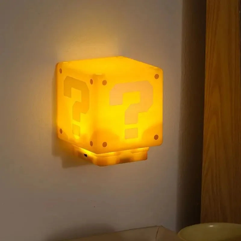 PowerUp Brick – LED Question Mark Night Light with Sound Tap for light.