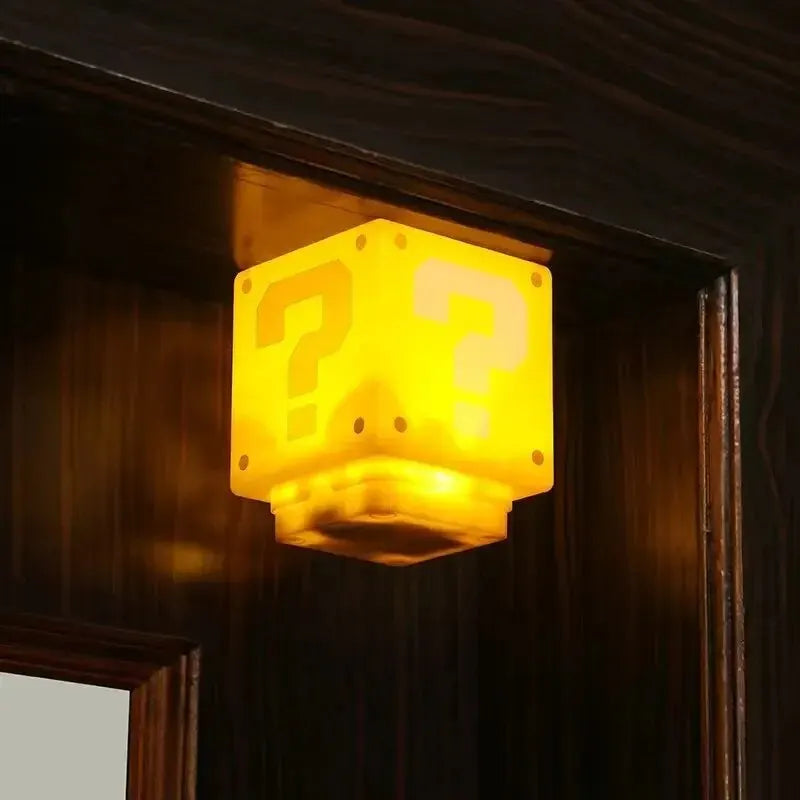 PowerUp Brick – LED Question Mark Night Light with Sound Tap for light.
