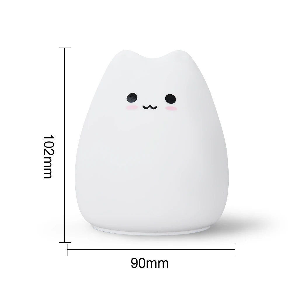 MeowGlow – 7-Colour Silicone Cat Night Light