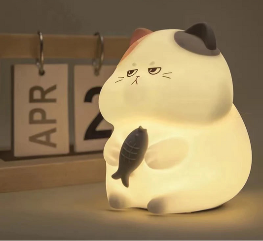 Cat Silicone Night Light – Soft Glow LED Lamp