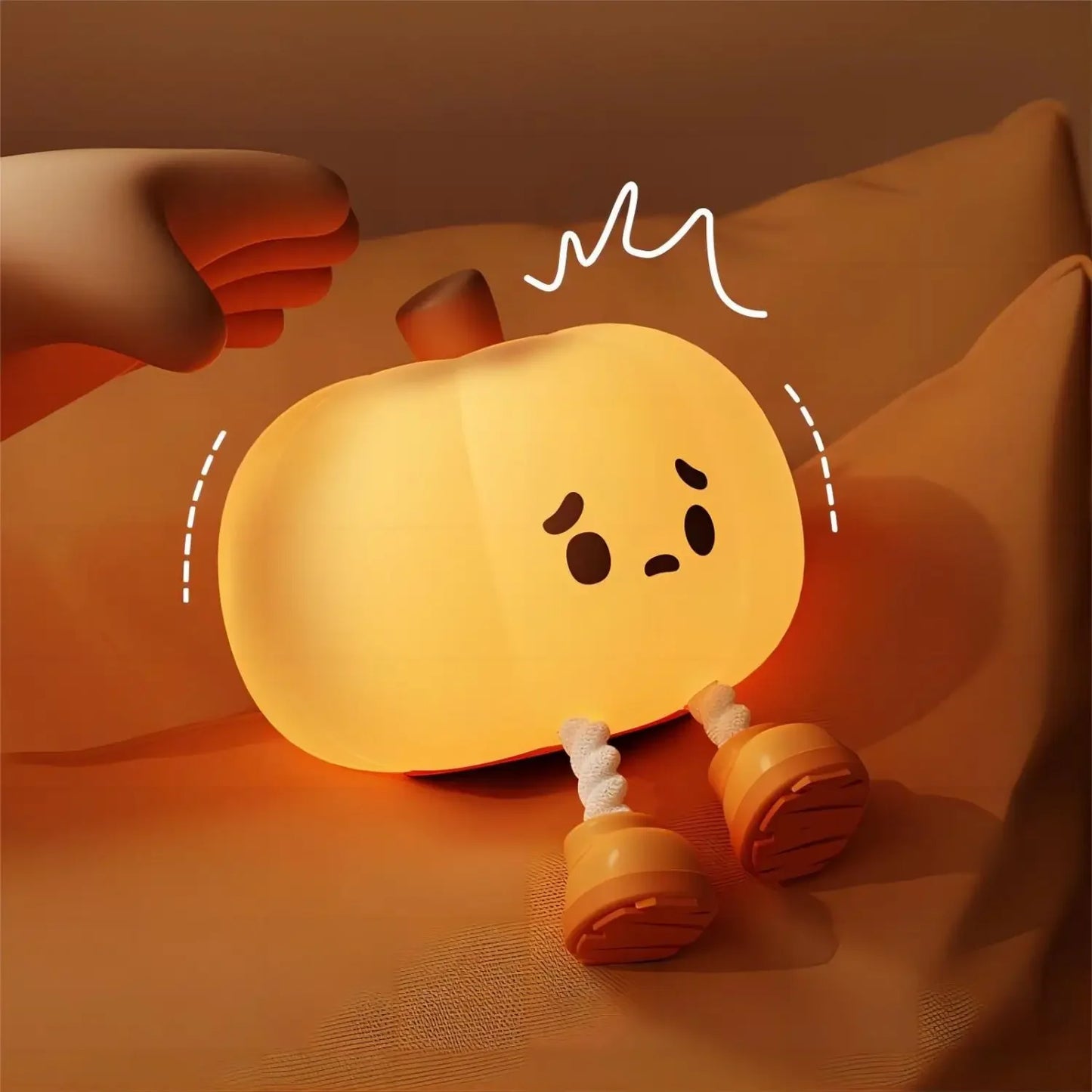 PumpkyGlow – Soft Silicone Pumpkin Night Light