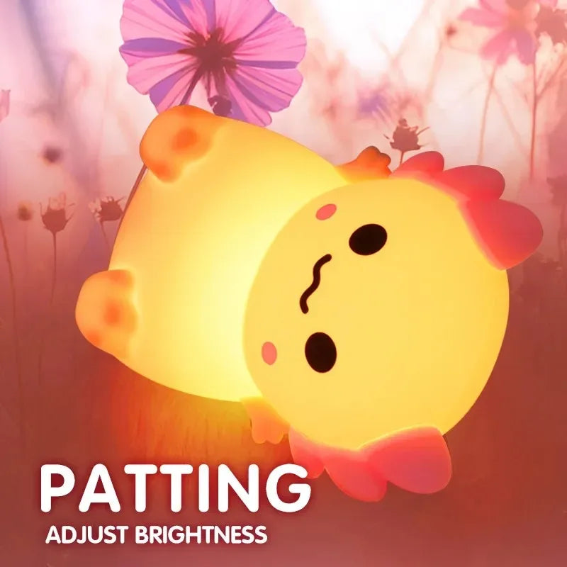 Axolotl Silicone Night Light – Soft Glow LED Lamp