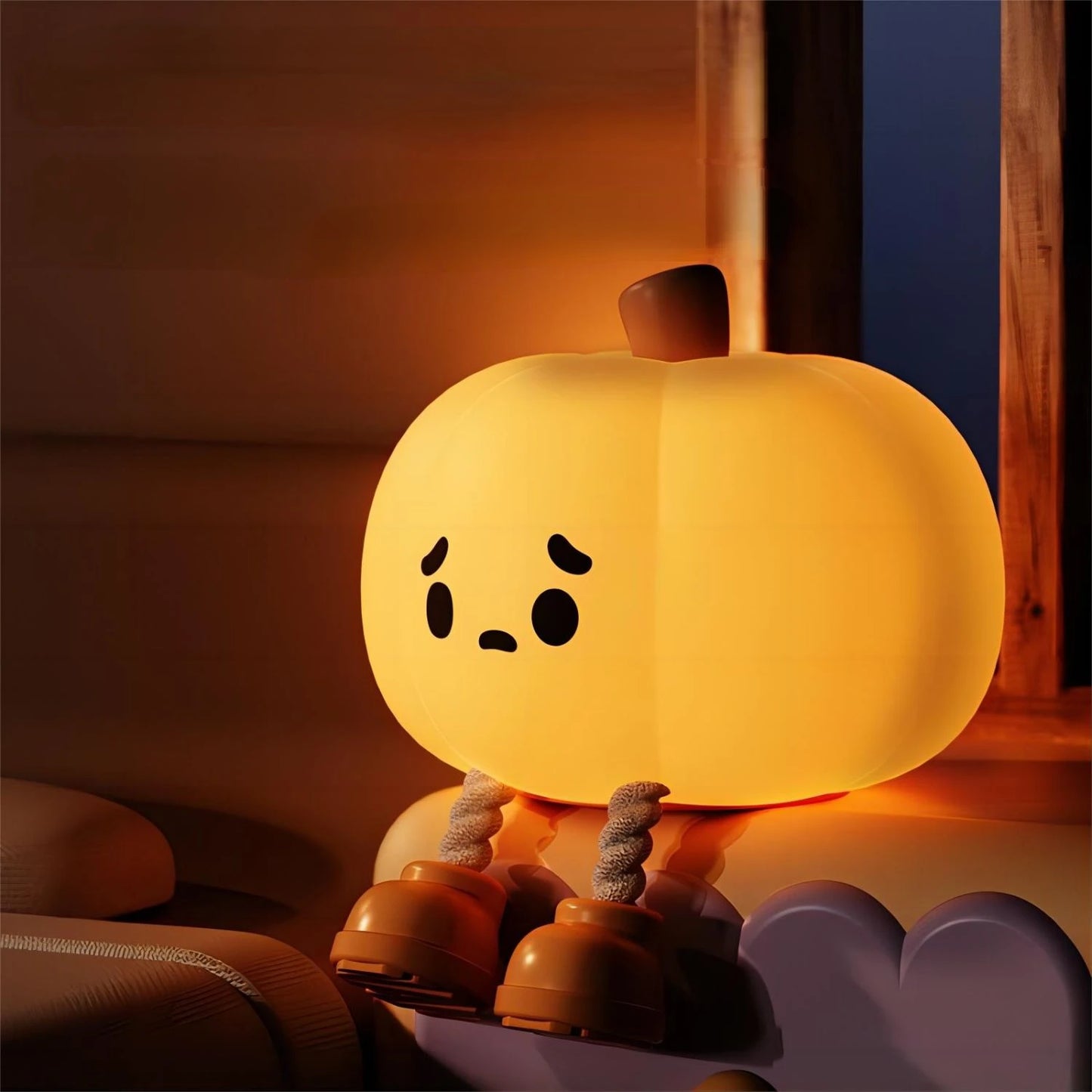 PumpkyGlow – Soft Silicone Pumpkin Night Light