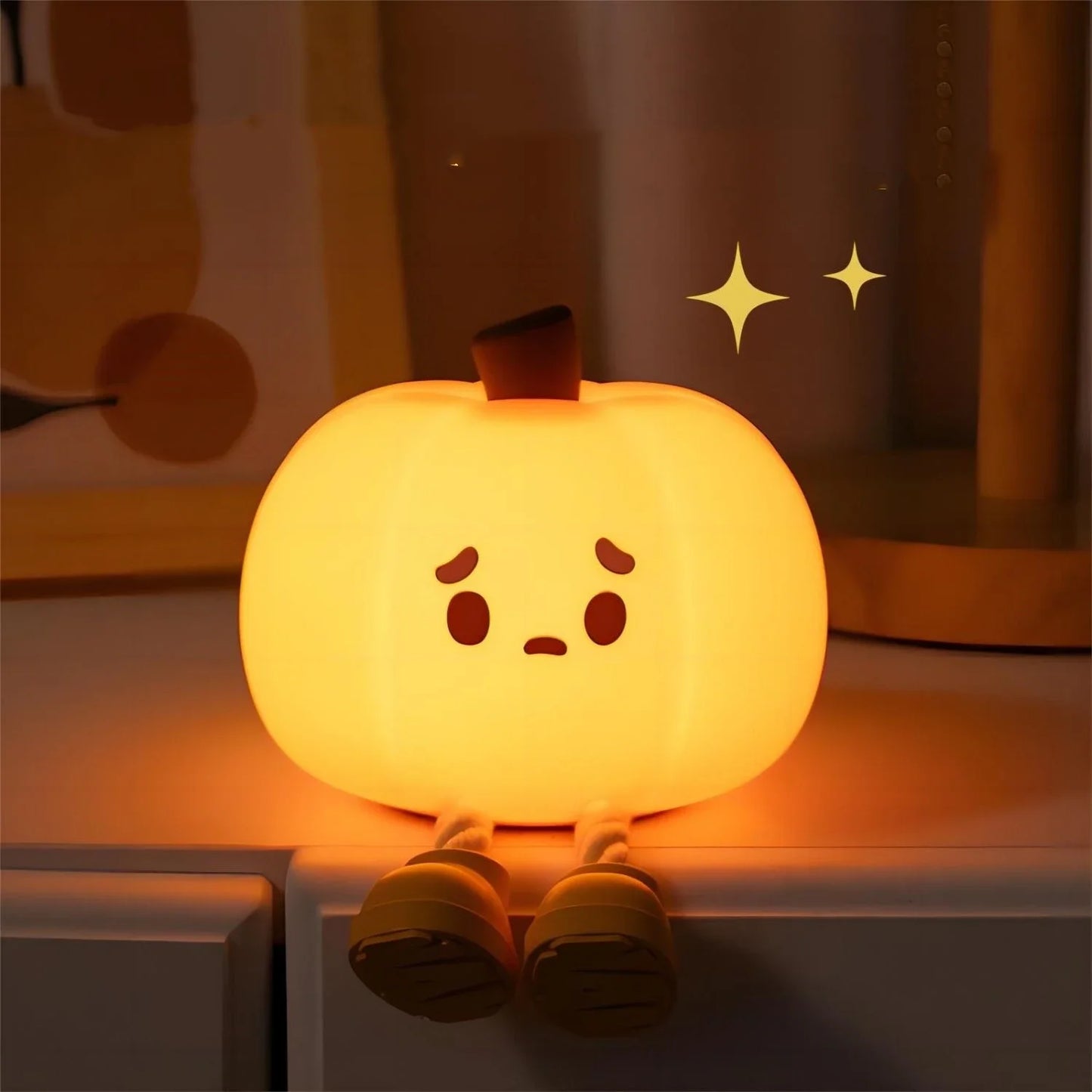 PumpkyGlow – Soft Silicone Pumpkin Night Light