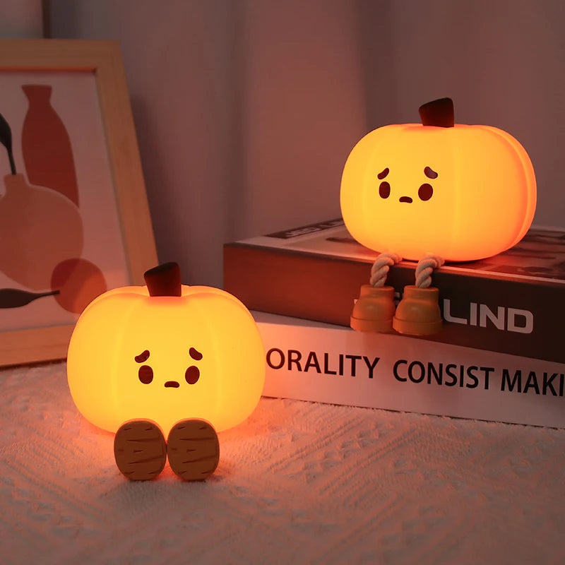 PumpkyGlow – Soft Silicone Pumpkin Night Light