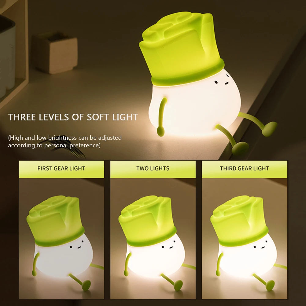 ChiveCharm – Cute Chives Silicone Night Light