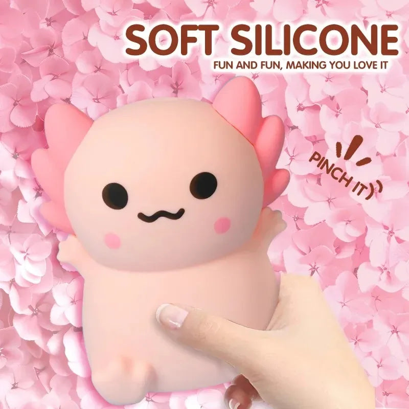 Axolotl Silicone Night Light – Soft Glow LED Lamp