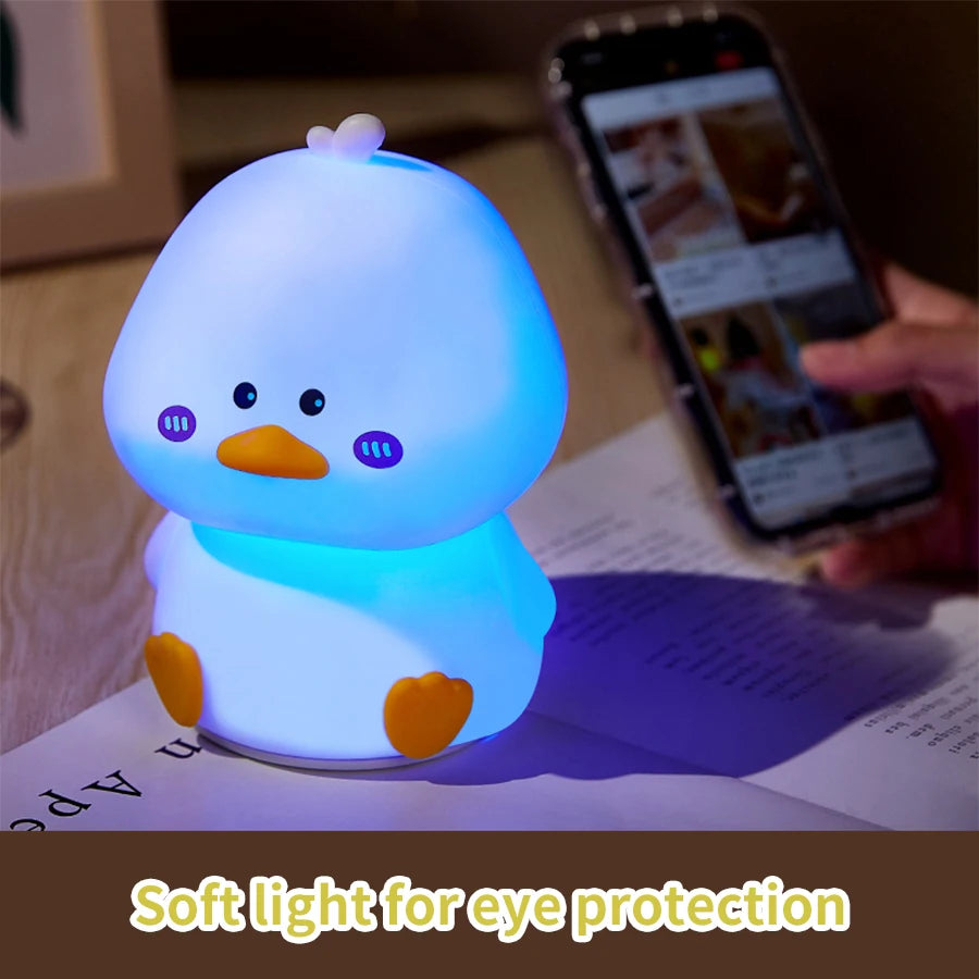 Duck Silicone Night Light – Soft Glow LED Lamp