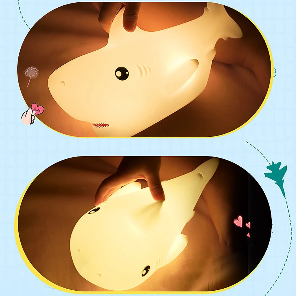 SharkyGlow – Cartoon Shark Night Light