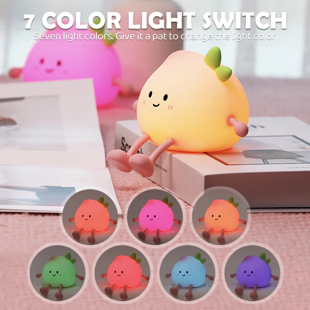 PeachGlow – Rechargeable Colour-Changing Night Light